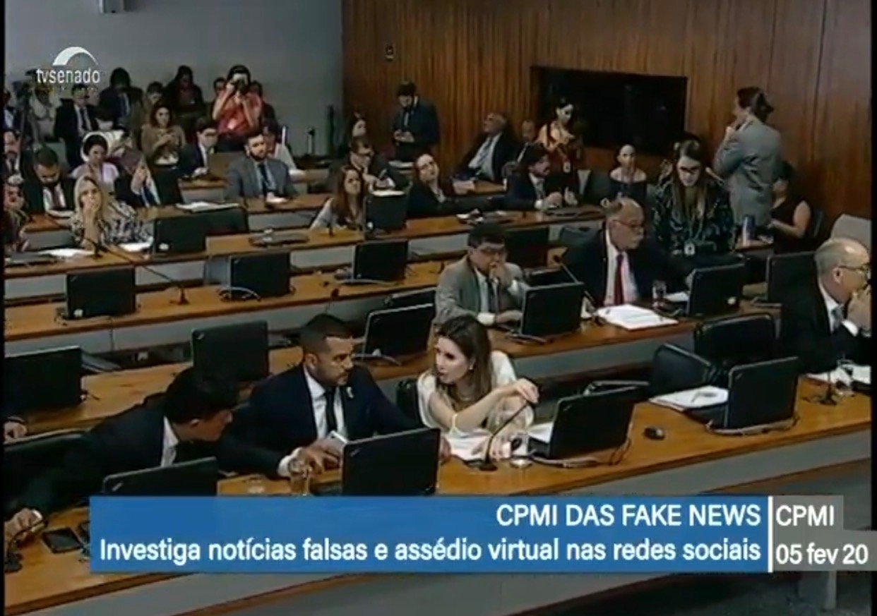 CPMI das Fakes News no Senado. [fotografo] Reprodução Senado Federal [fotografo]