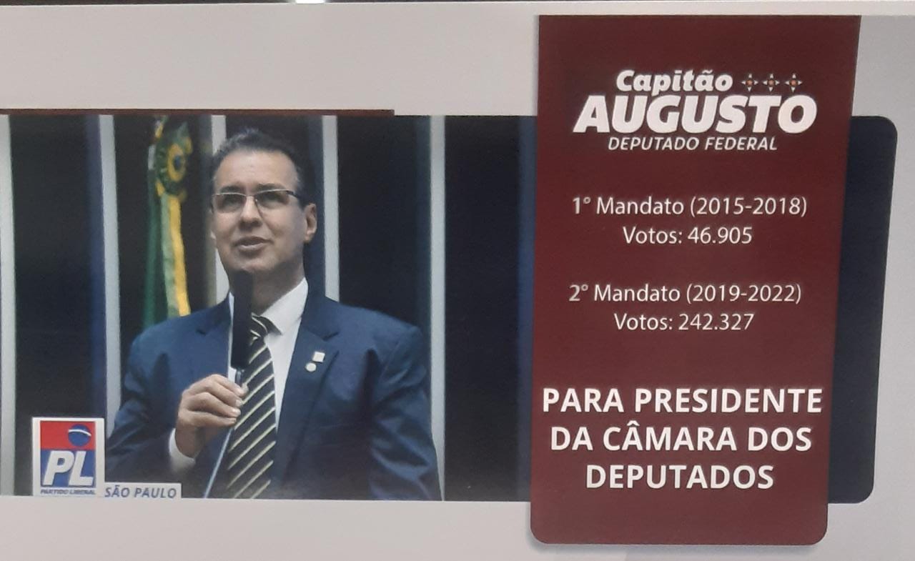 Panfleto de campanha do Capitão Augusto para presidência da Câmara