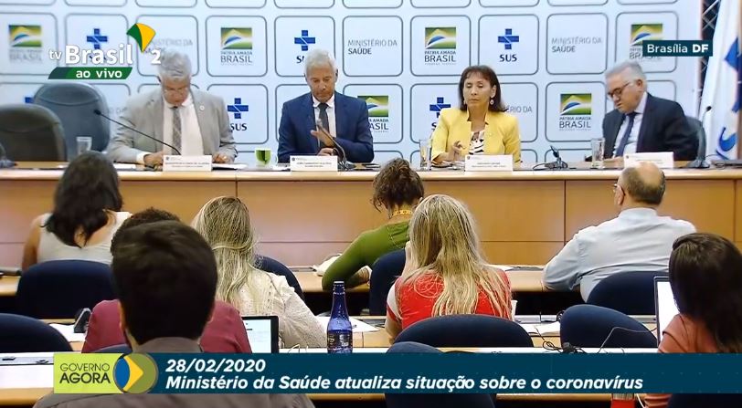 Coletiva de imprensa no ministério da Saúde [fotografo] Reprodução [/fotografo]