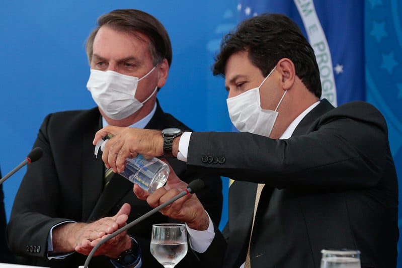 Presidente da República, Jair Bolsonaro e o ministro da Saúde [fotografo] Carolina Antunes/PR [/fotografo]