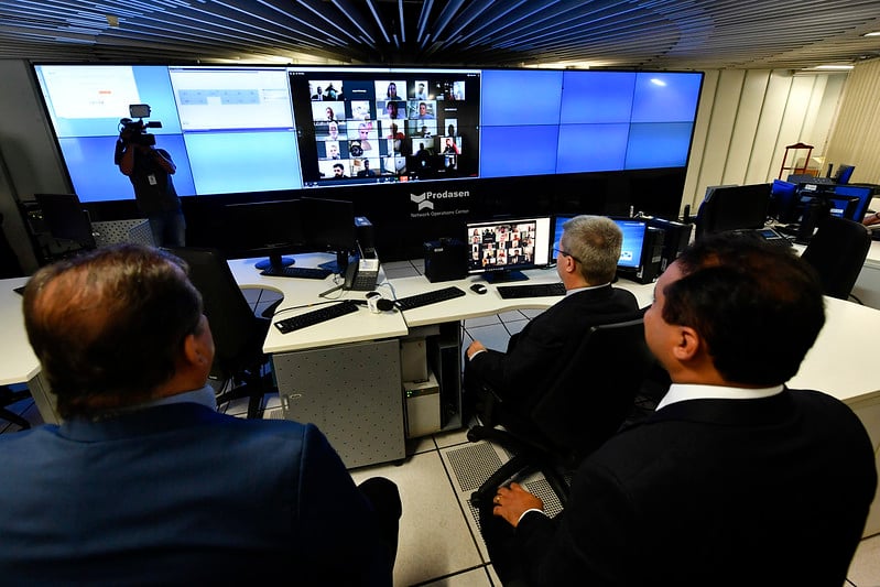 Sistema de votação remota do Senado Federal foi usado pela primeira durante a  análise do decreto de calamidade pública; [fotografo] Agência Senado [/fotografo].