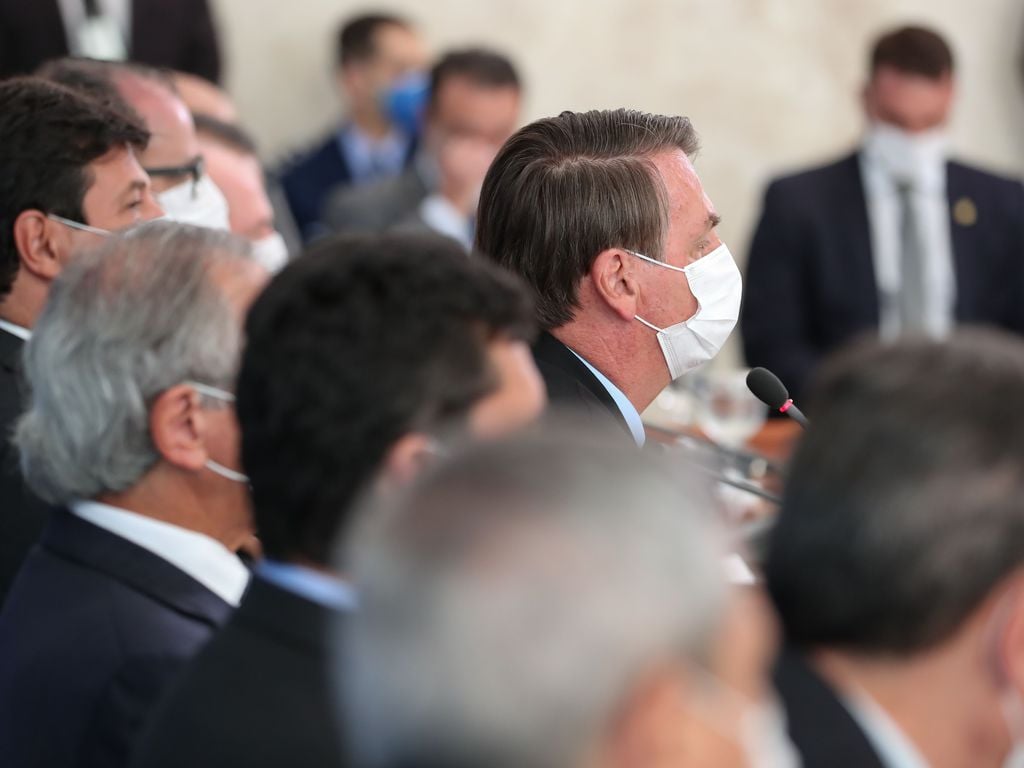 Coletiva à Imprensa do presidente Jair Bolsonaro e ministros.
[fotografo] Marcos Corrêa/PR [/fotografo]