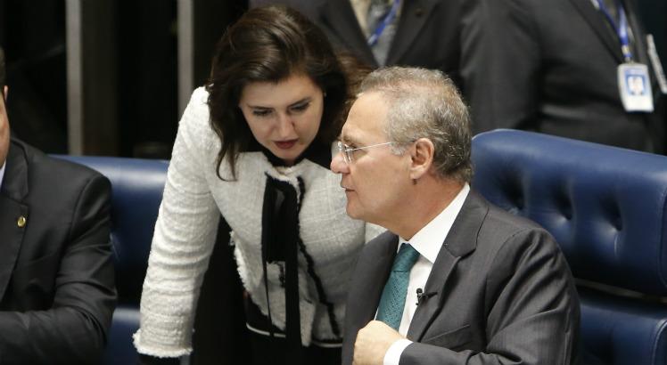 Simone Tebet e Renan Calheiros [fotografo] MDB / Divulgação [/fotografo].