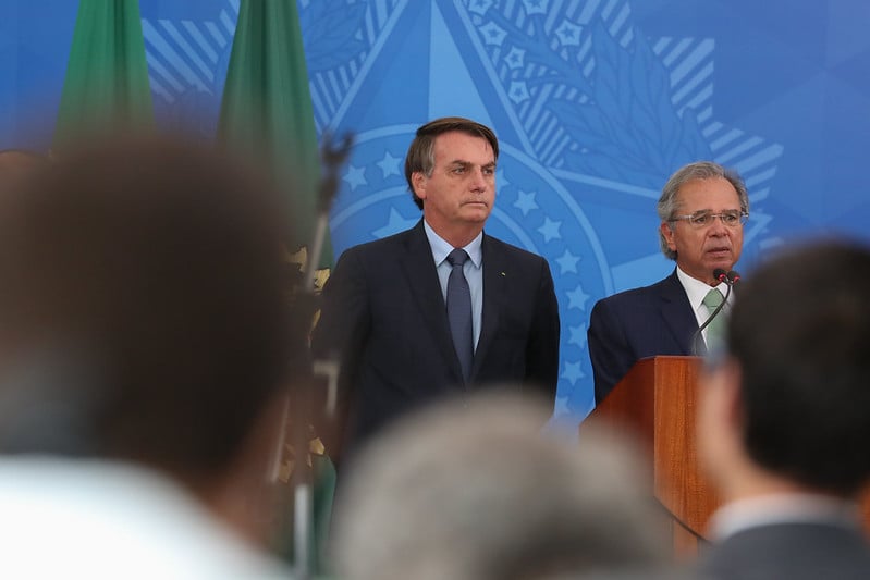 Presidente da República Jair Bolsonaro e ministro da Economia, Paulo Guedes
[fotografo] Marcos Corrêa/PR [/fotografo]