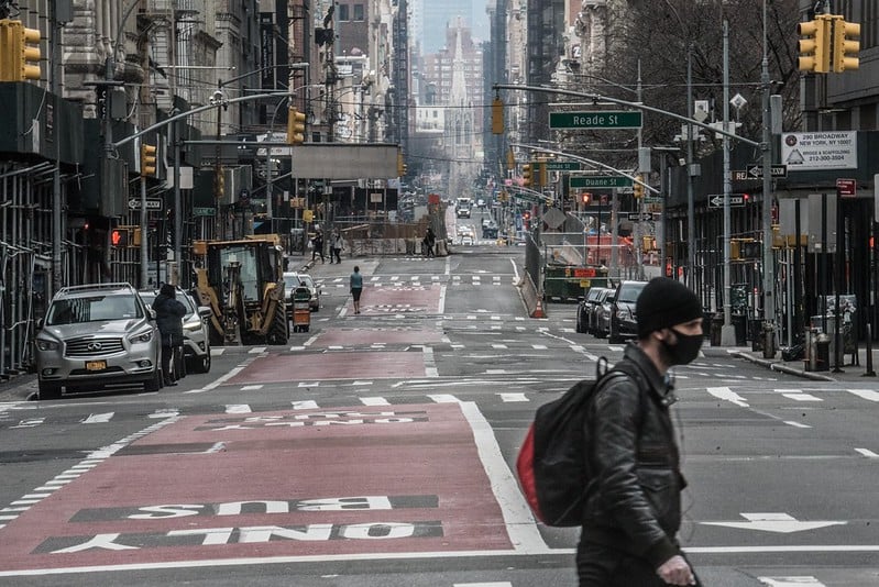 Broadway, em Nova York, no dia 5 de abril. [fotografo] Michael Appleton/Mayoral Photography Office [/fotografo]