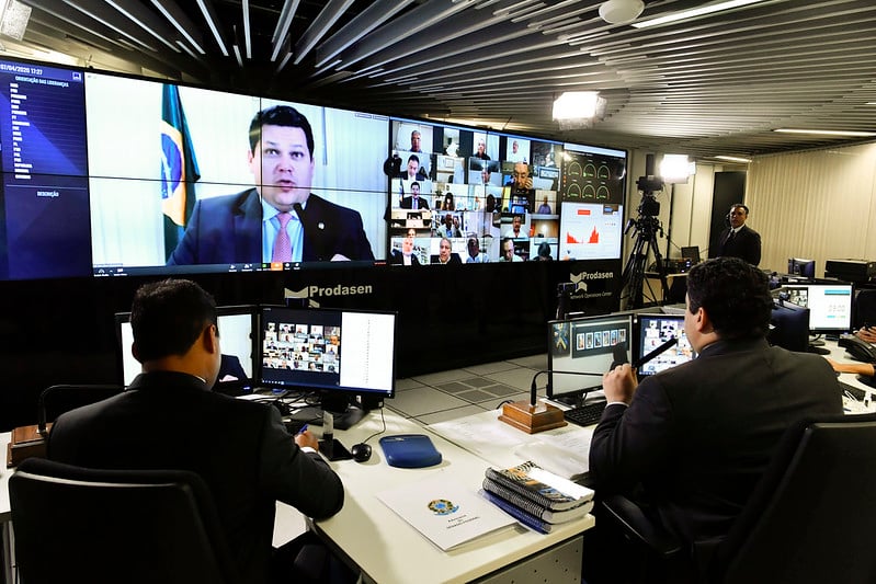 O presidente do Senado, Davi Alcolumbre[fotografo] Waldemir Barreto/Agência Senado [/fotografo] 