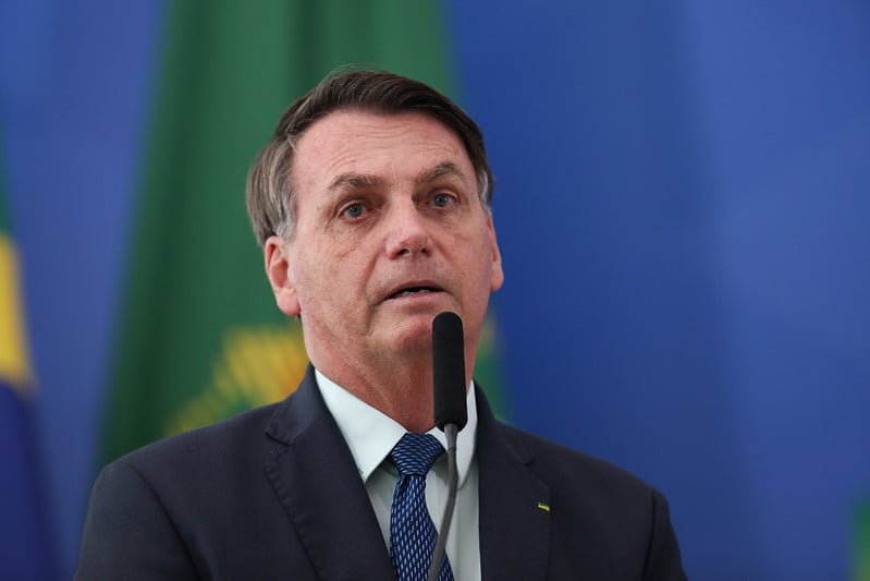 O presidente Jair Bolsonaro em cerimônia de posse do novo ministro da Saúde, Nelson Teich.[fotografo] Júlio Nascimento/PR [/fotografo]