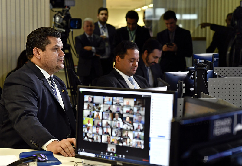 Sessão remota do Senado Federal da última sexta-feira (24). [fotografo] Leopoldo Silvao/Agência Senado [/fotografo] 