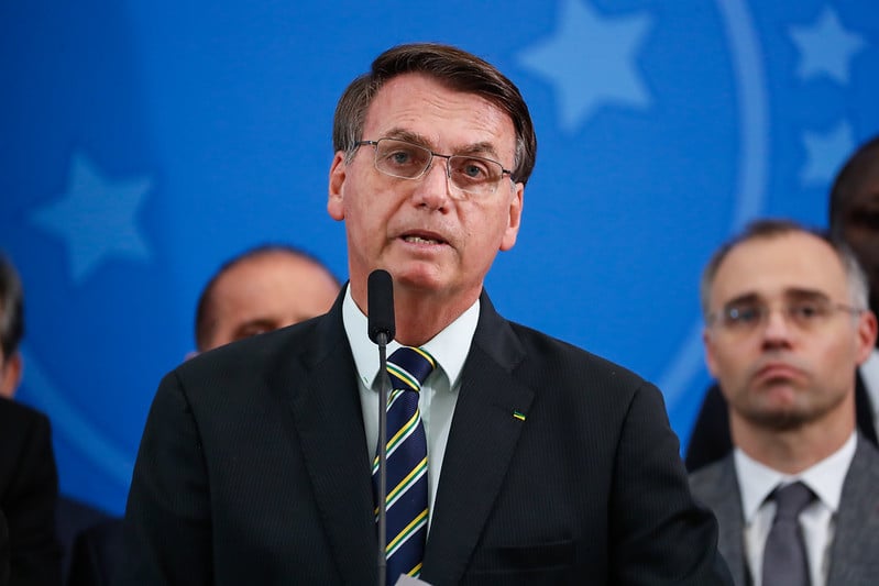 Presidente Jair Bolsonaro em pronunciamento no Palácio do Planalto. [fotografo] Alan Santos/PR [/fotografo]