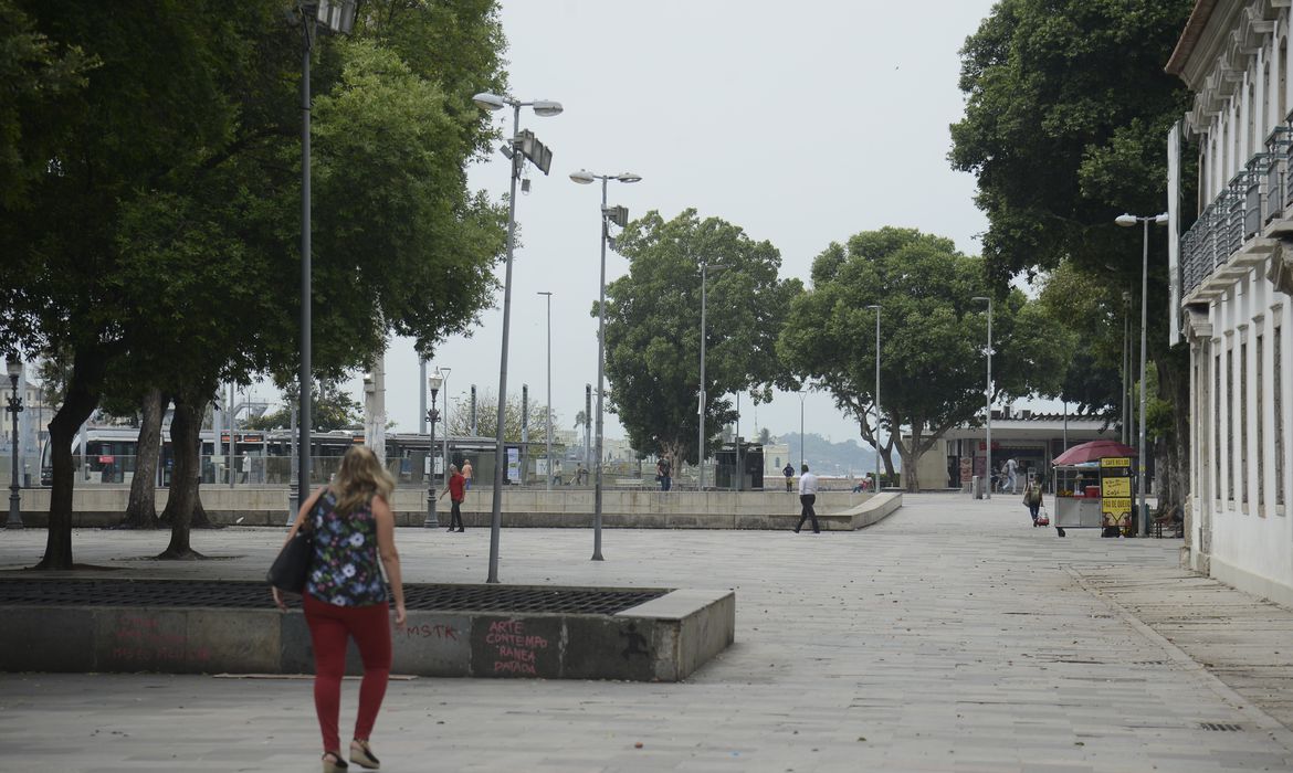 Rua vazia durante a crise do coronavírus. Foto: Tomaz Silva/ Agência Brasil.