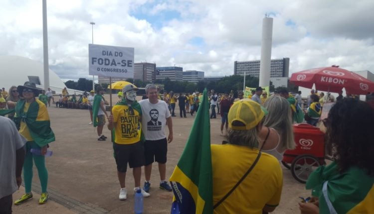 Ato do dia 15 de março, que teve STF e Congresso como principais alvos. 