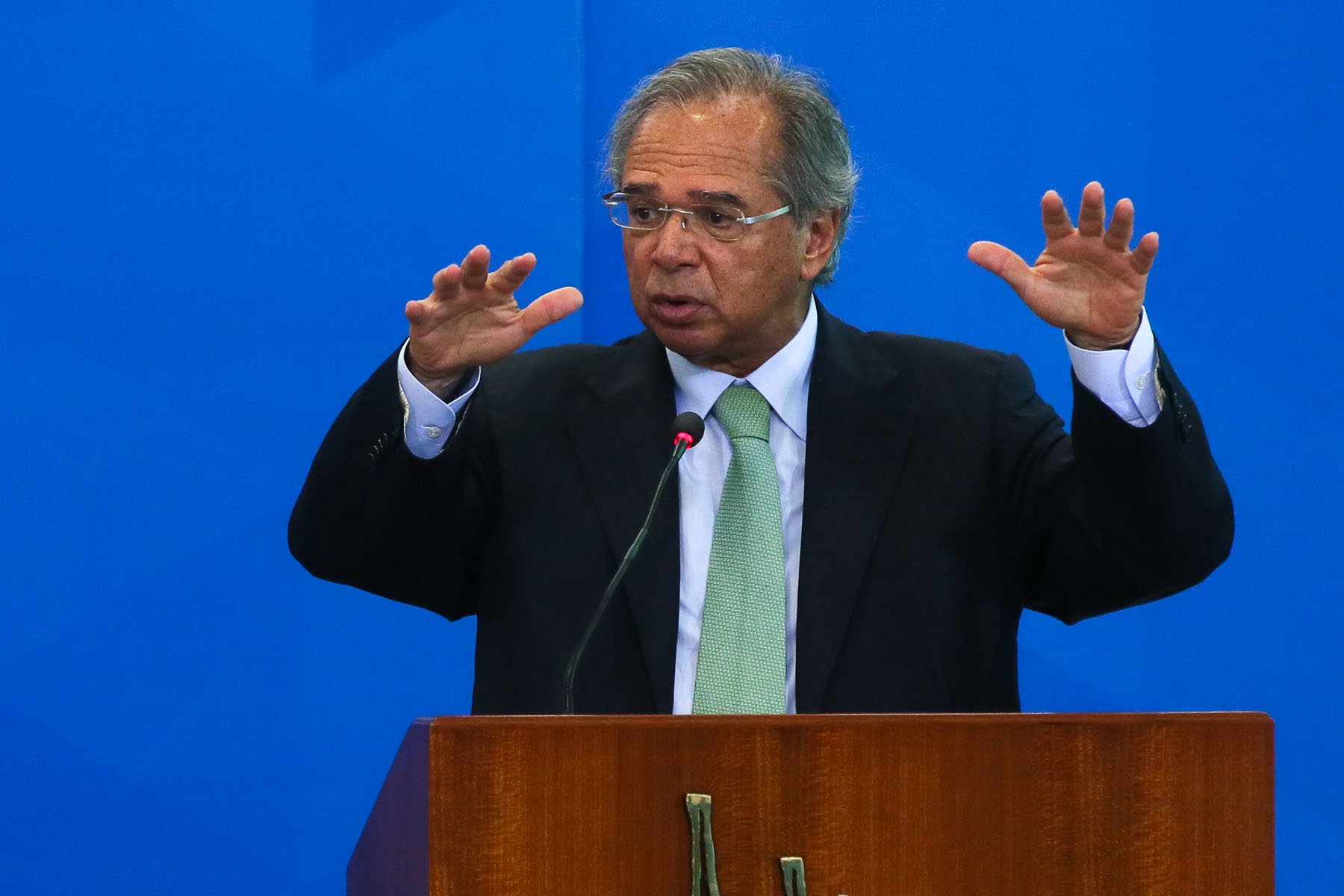 Primeira reação de Paulo Guedes foi confrontar o Congresso. Foto: Antonio Cruz/Agência Brasil