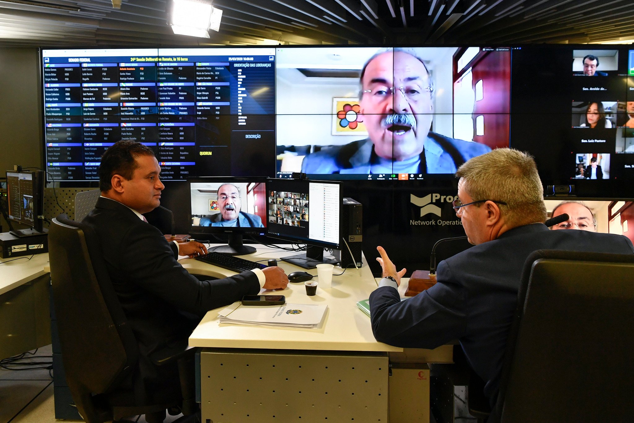 Senado em votação remota. [fotografo] Leopoldo Silva/Agência Senado [/fotografo]