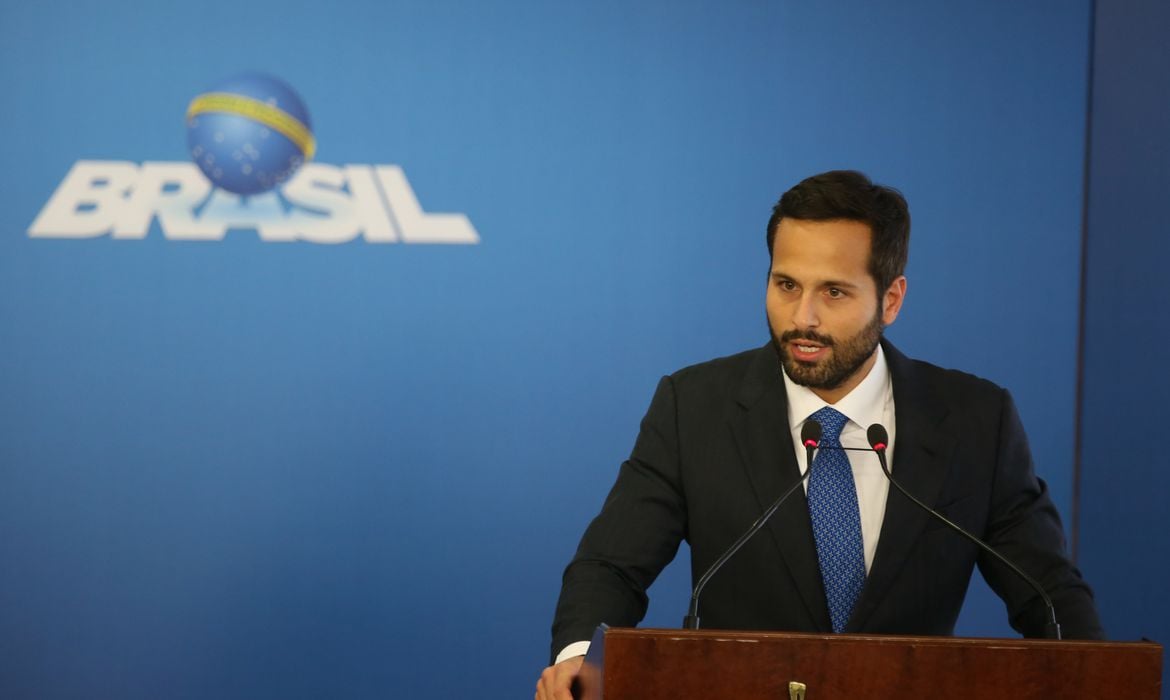 Marcelo Calero, durante cerimônia de posse no Palácio do Planalto. [fotografo]Valter Campanato/Agência Brasil[/fotografo]