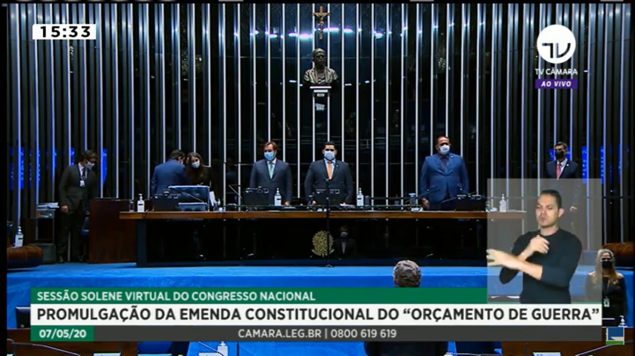 Sessão do Congresso Nacional [fotografo] Reprodução/Youtube [/fotografo]