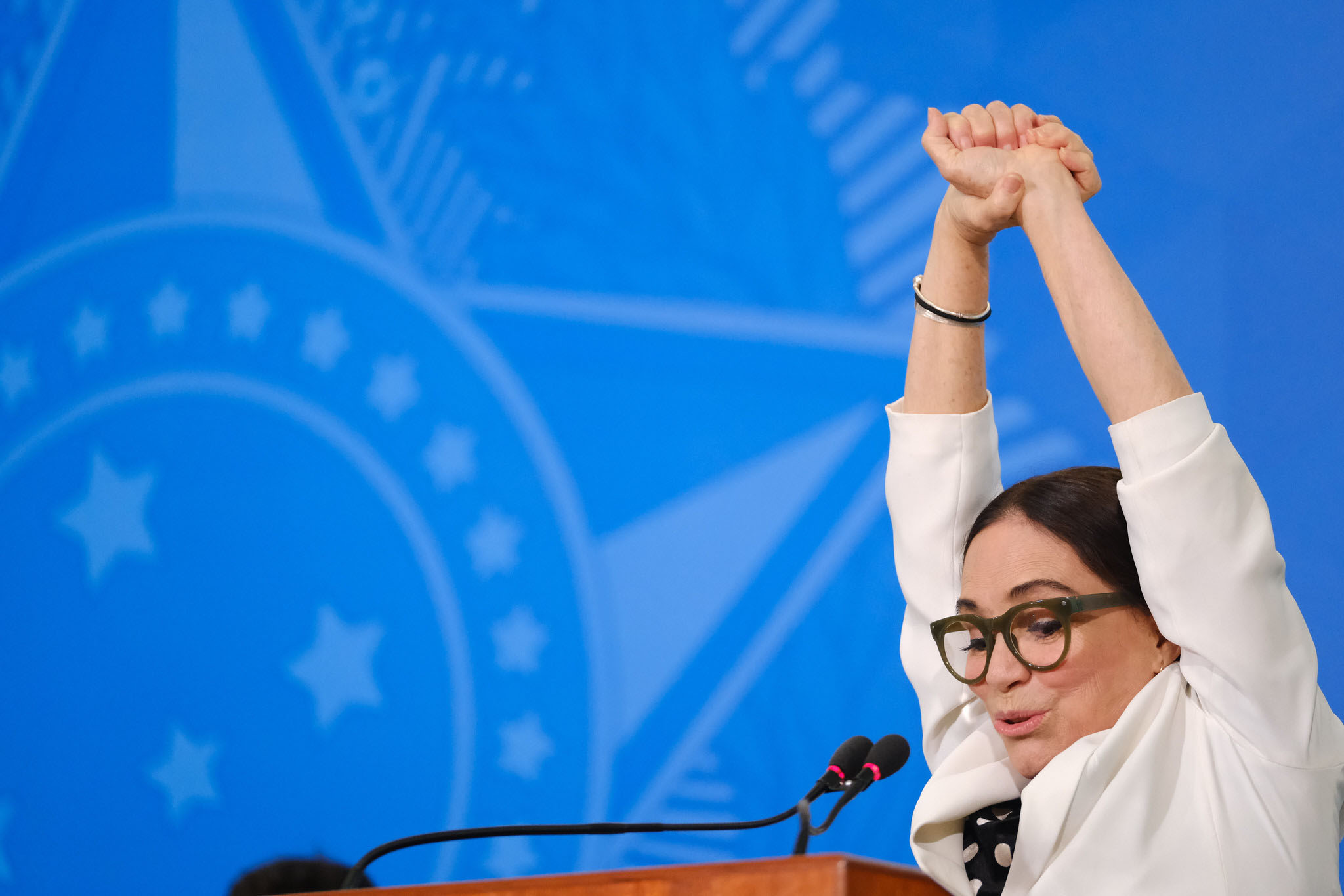 Regina Duarte em sua cerimônia de posse em 4 de março[fotografo]Roberto Castro/Mtur[/fotografo]