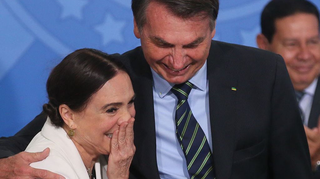 Regina Duarte na cerimônia de posse com Bolsonaro[fotografo]Antonio Cruz/ABr[/fotografo]