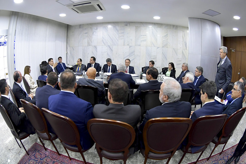 Reunião de líderes do Senado em junho de 2019. [fotografo]Marcos Brandão/Senado Federal[/fotografo]