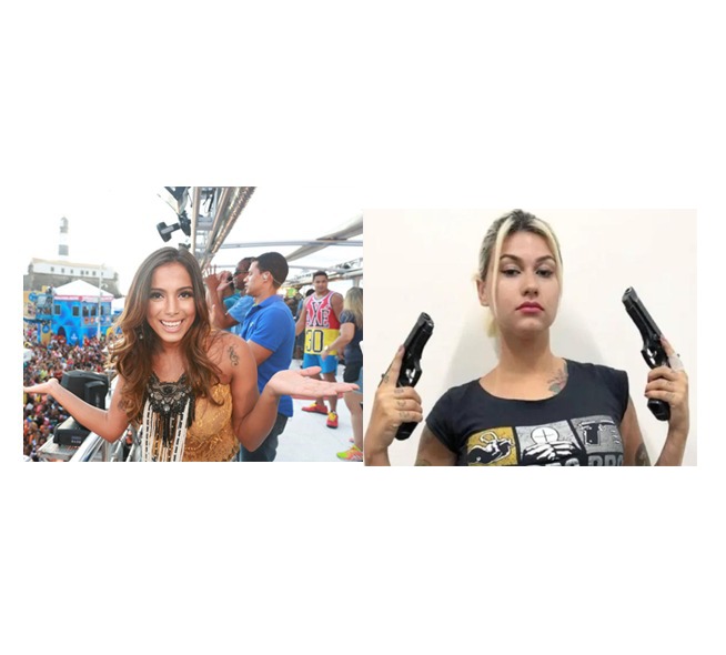 Anitta e Sara Winter [Mauro Zaniboni Agecom/ Reprodução Redes Sociais]