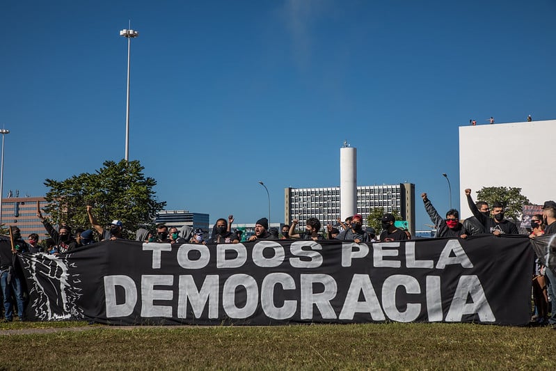 Ato em defesa da democracia e contra o racismo realizado em Brasília em 7 de junho [fotografo]Mídia Ninja[/fotografo]