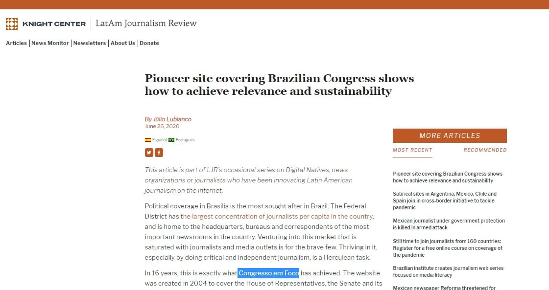 Reprodução do texto original, em inglês, da publicação da Universidade do Texas