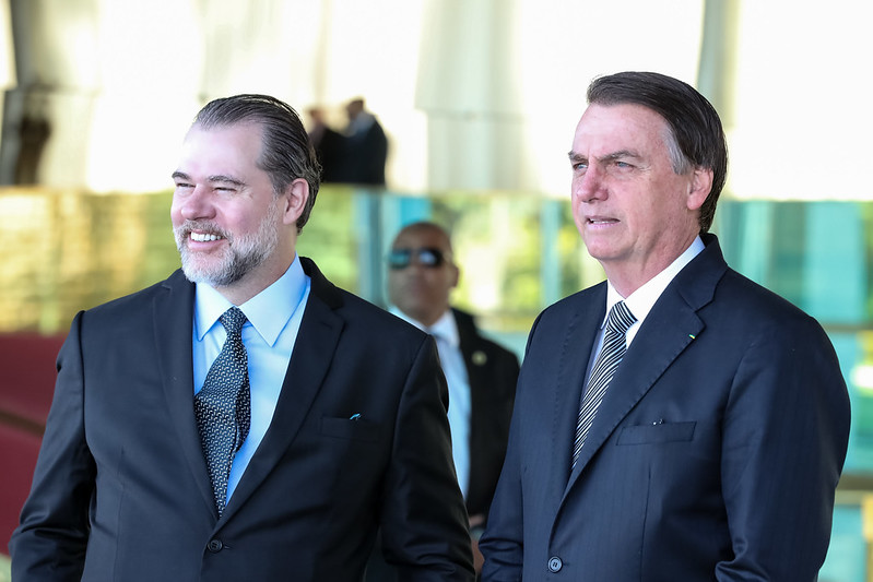 Ministro Dias Toffoli e presidente da República, Jair Bolsonaro [fotografo] Marcos Corrêa/PR [/fotografo]