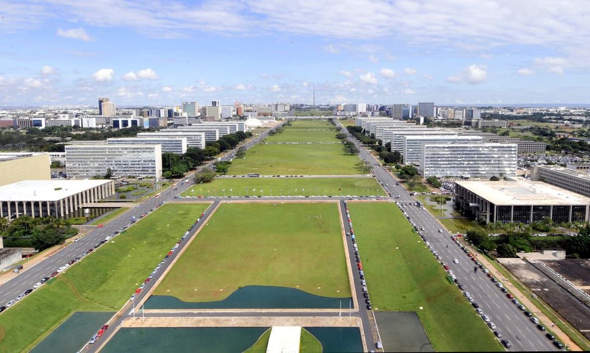 Vista aérea da Esplanada dos Ministérios. Foto: Marcello Casal Jr/ABr