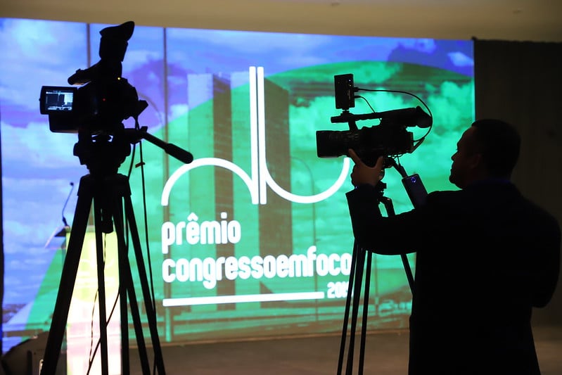 Palco da cerimônia de entrega do Prêmio Congresso em Foco [fotografo]Paulo Negreiros[/fotografo] 