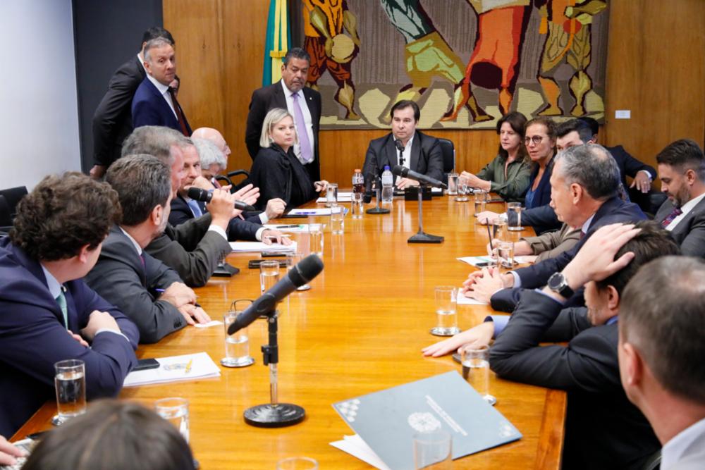 Reunião do colégio de líderes em março de 2020.[fotografo]Luis Macedo/Câmara dos Deputados[/fotografo]