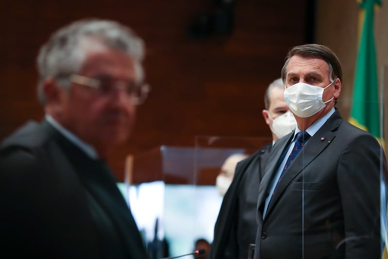 Bolsonaro em sessão solene de posse do ministro Luiz Fux no STF. [fotografo]Marcos Corrêa/PR[/fotografo]