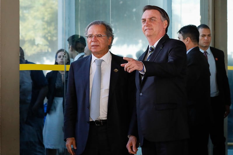 Paulo Guedes e Jair Bolsonaro [fotografo]Isac Nóbrega/PR[/fotografo]