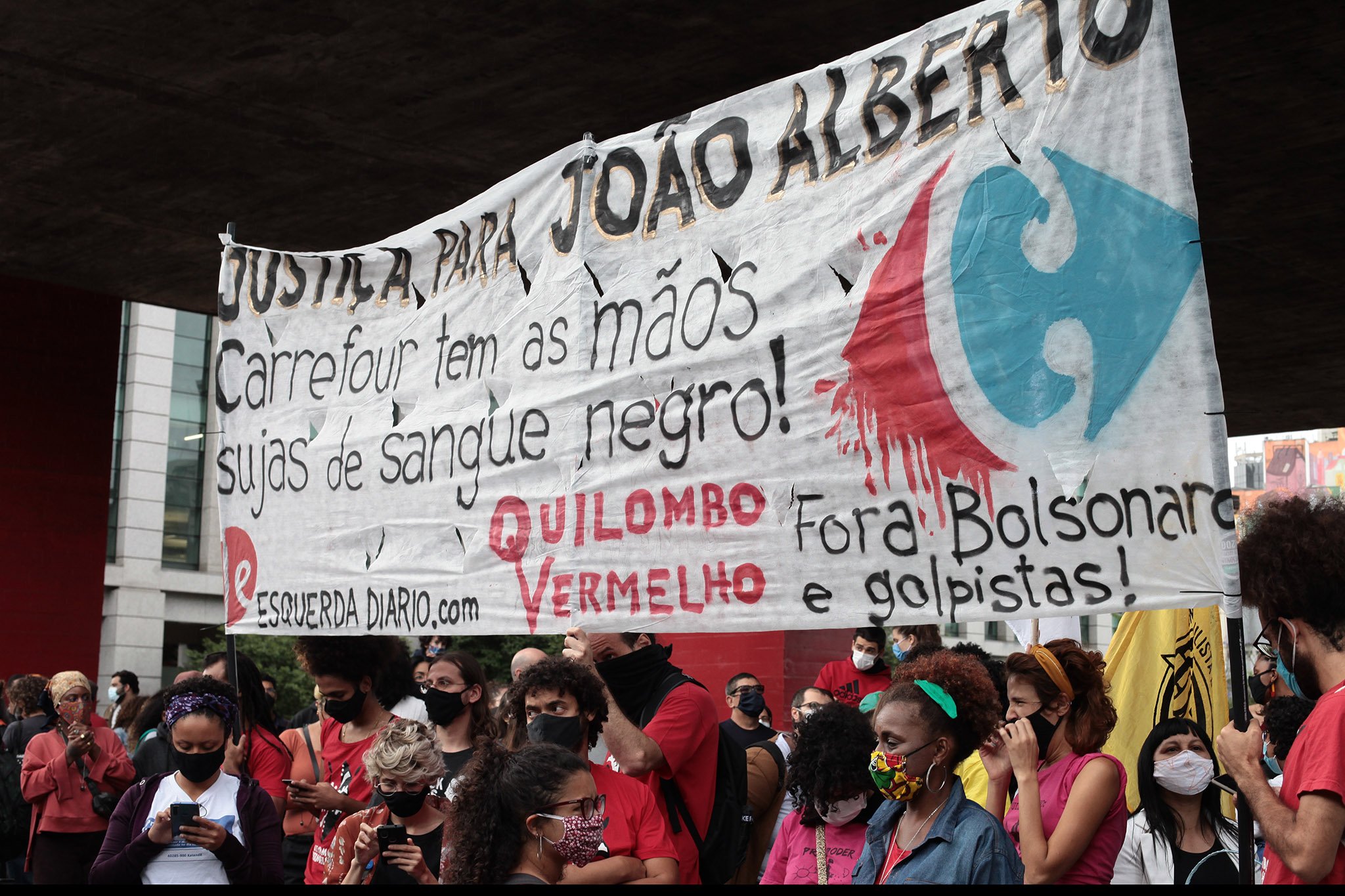 Manifestação no MASP, em São Paulo, contra o assassinato de João Alberto em Porto Alegre.[fotografo]Paulo Pinto/FotosPublicas[/fotografo]