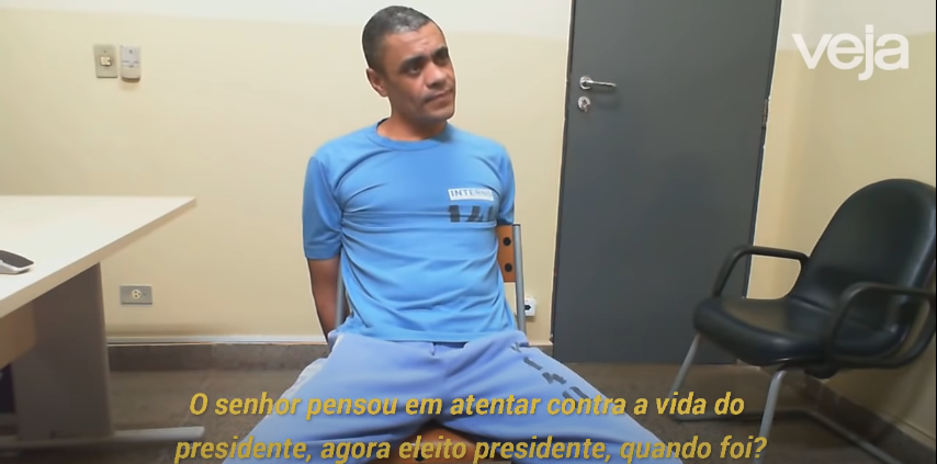 Adelio Bispo, em depoimento à Polícia Federal. [fotografo]Polícia Federal/Veja/Reprodução[/fotografo]