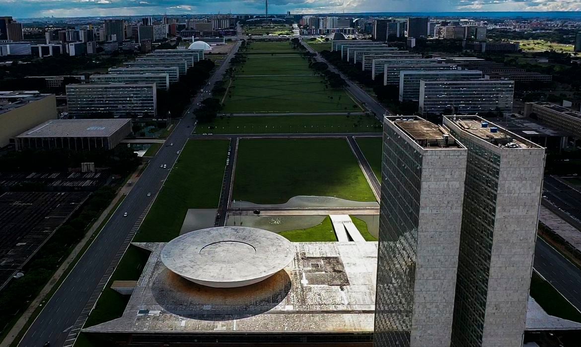 Vista aérea da Esplanada dos Ministérios e do Congresso Nacional. Foto: Marcello Casal Jr./Agência Brasil