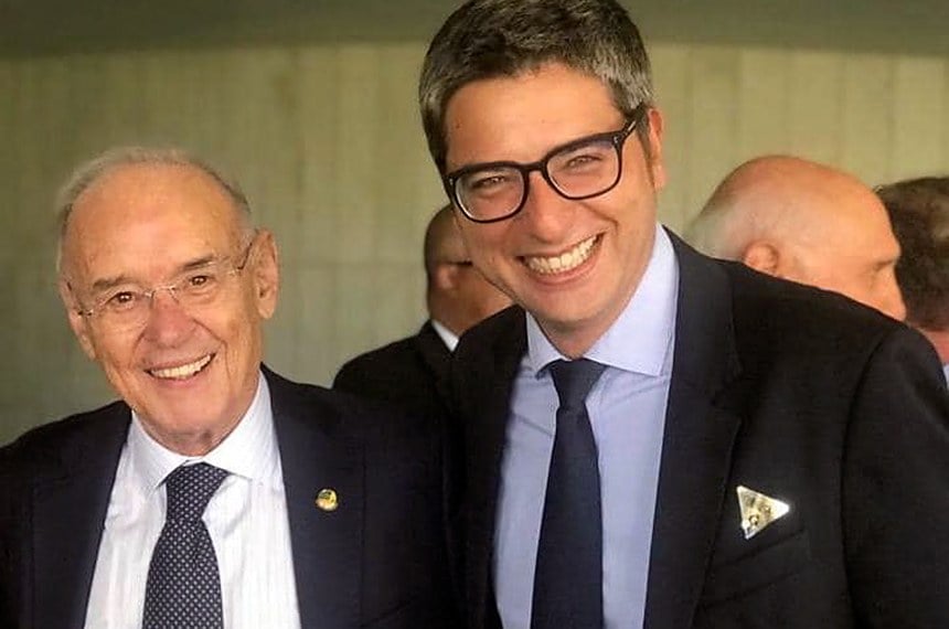 O ex-senador Arolde de Oliveira (à esquerda) e o primeiro suplente Carlos Portinho.[fotografo]Reprodução[/fotografo]