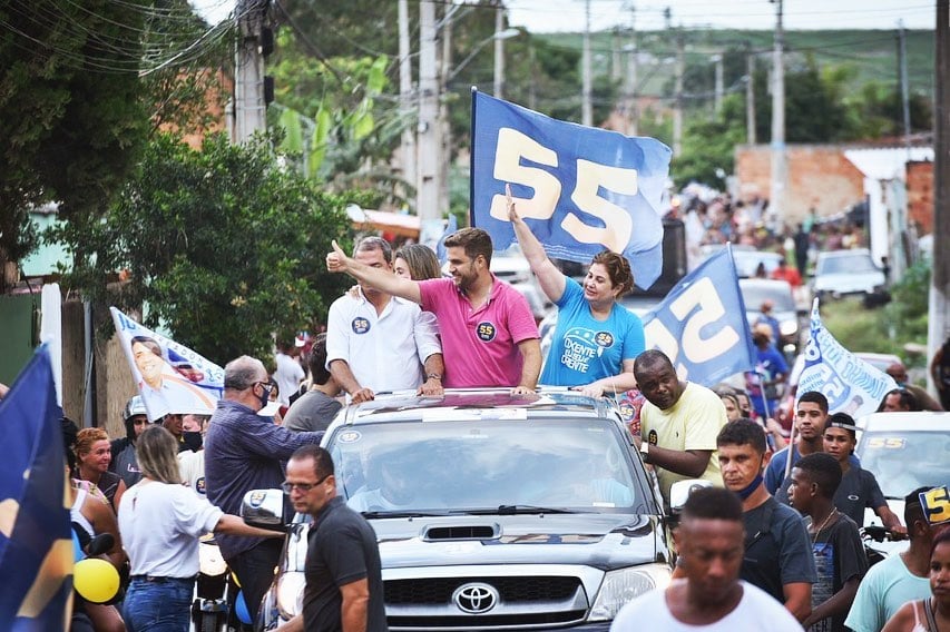 Wladimir Garotinho em campanha pela prefeitura de Campos dos Goytacazes [fotografo] Reprodução redes sociais [/fotografo] 