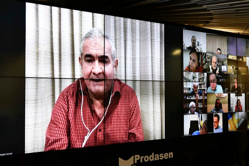 Senador Angelo Coronel (PSD-BA) em pronunciamento via videoconferência.[fotografo]Leopoldo Silva/Agência Senado[/fotografo]