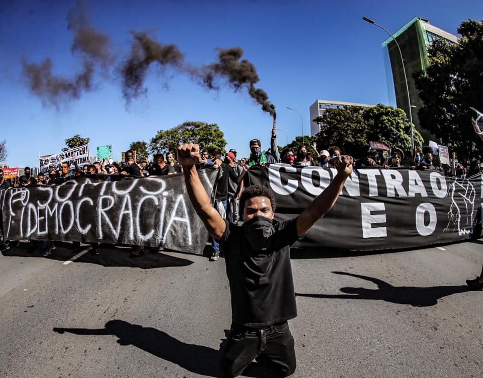 Manifestantes em ato pela democracia realizado em julho em Brasília[fotografo]Ricardo Stuckert[/fotografo]