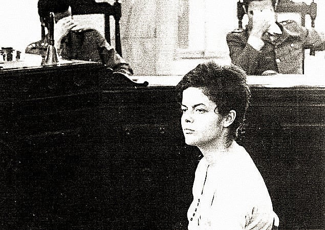 Dilma durante auditoria militar no Rio de Janeiro, em 1970[fotografo]Comissão Nacional da Verdade[/fotografo]