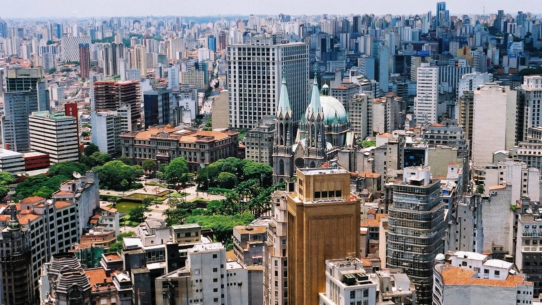 Vista aérea do Centro de São Paulo[fotografo]Imagens USP[/fotografo]