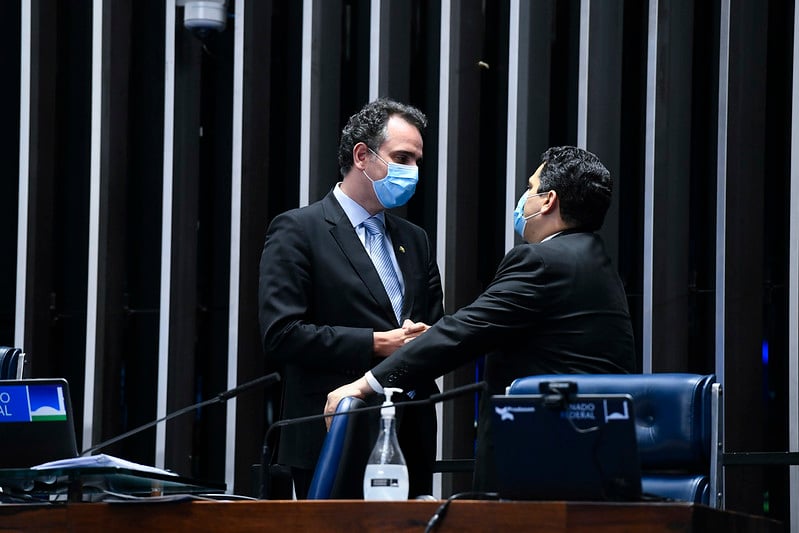 Rodrigo Pacheco e Davi Alcolumbre [fotografo] Agência Senado [/fotografo].