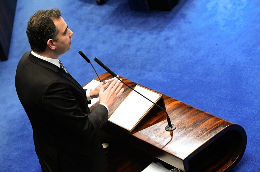 Devido à morte do pai, Pacheco viajou para Belo Horizonte e cancelou sua participação no encerramento da reunião do P20 em Brasília. Foto: Agência Senado