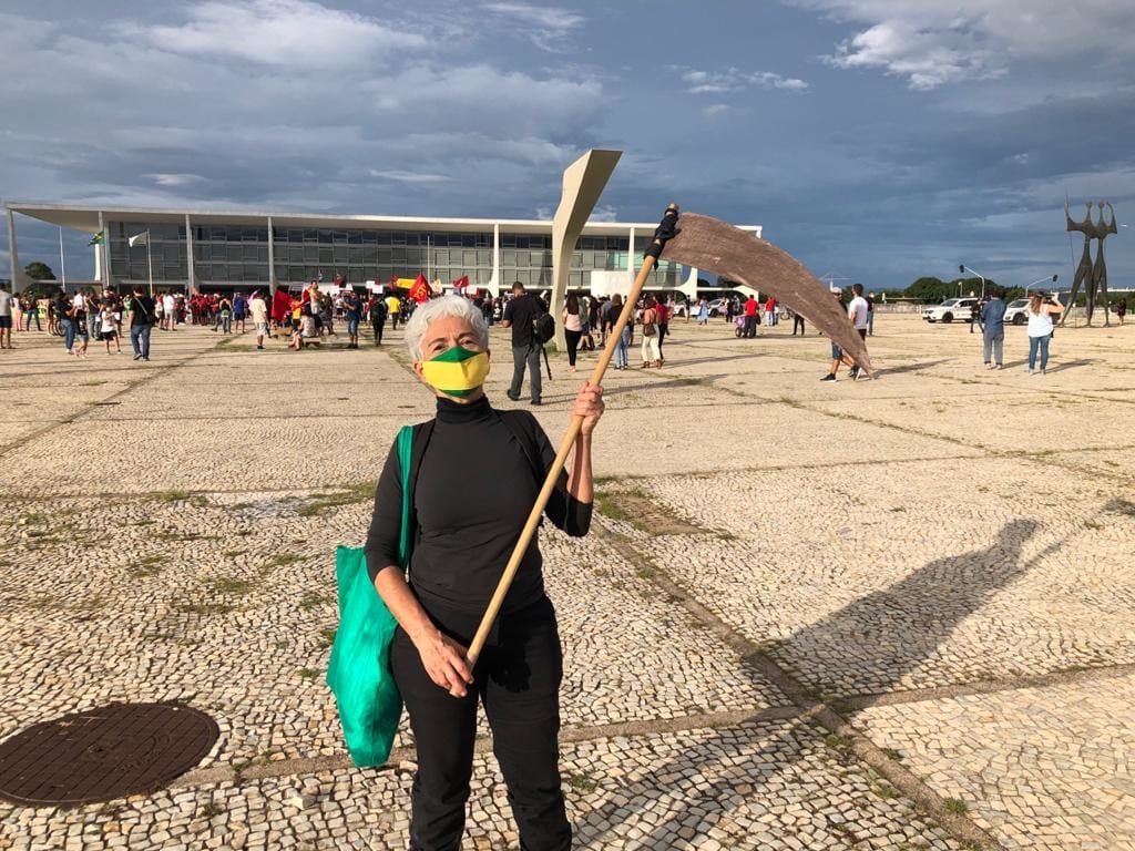 Maria Madalena Rodrigues, uma das organizadoras da manifestação. [fotografo]Sylvio Costa/Congresso em Foco[/fotografo]