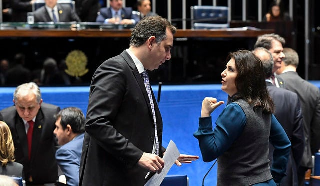 Rodrigo Pacheco (DEM-MG) e Simone Tebet (MDB-MS) [fotografo] Agência Senado [/fotografo].