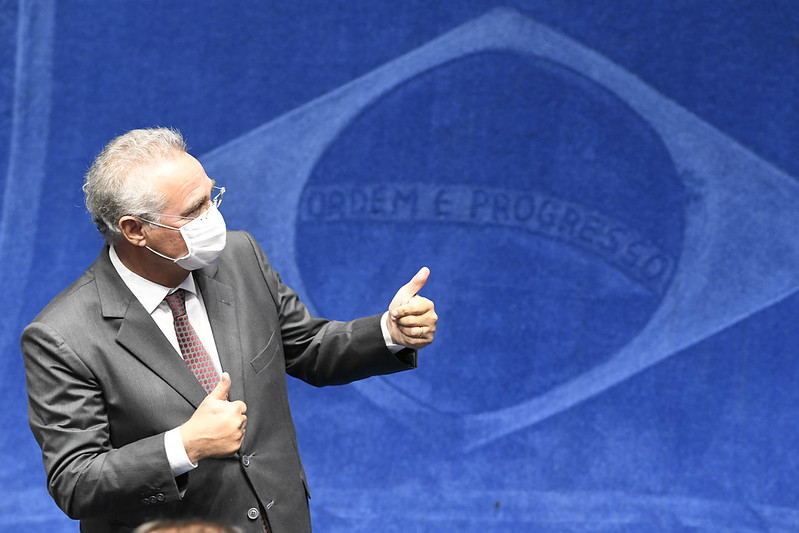 Os integrantes da CPI da Covid apoiam o senador Renan Calheiros para assumir a relatoria [fotografo] Jefferson Rudy / Agência Senado [/fotografo]