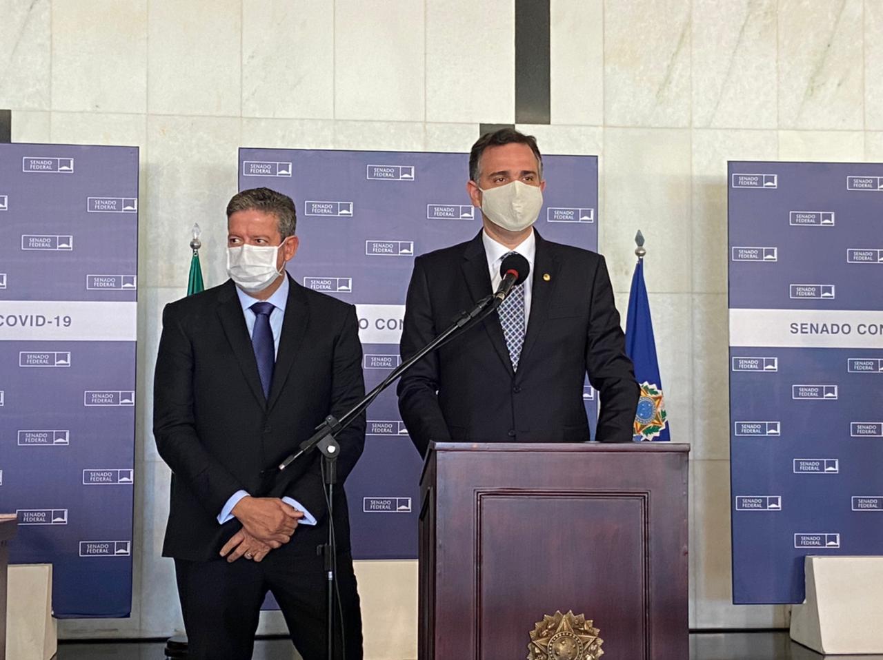 O presidente da Câmara, Arthur Lira, e o presidente do Senado, Rodrigo Pacheco [fotografo] Lauriberto Pompeu / Congresso em Foco [/fotografo].