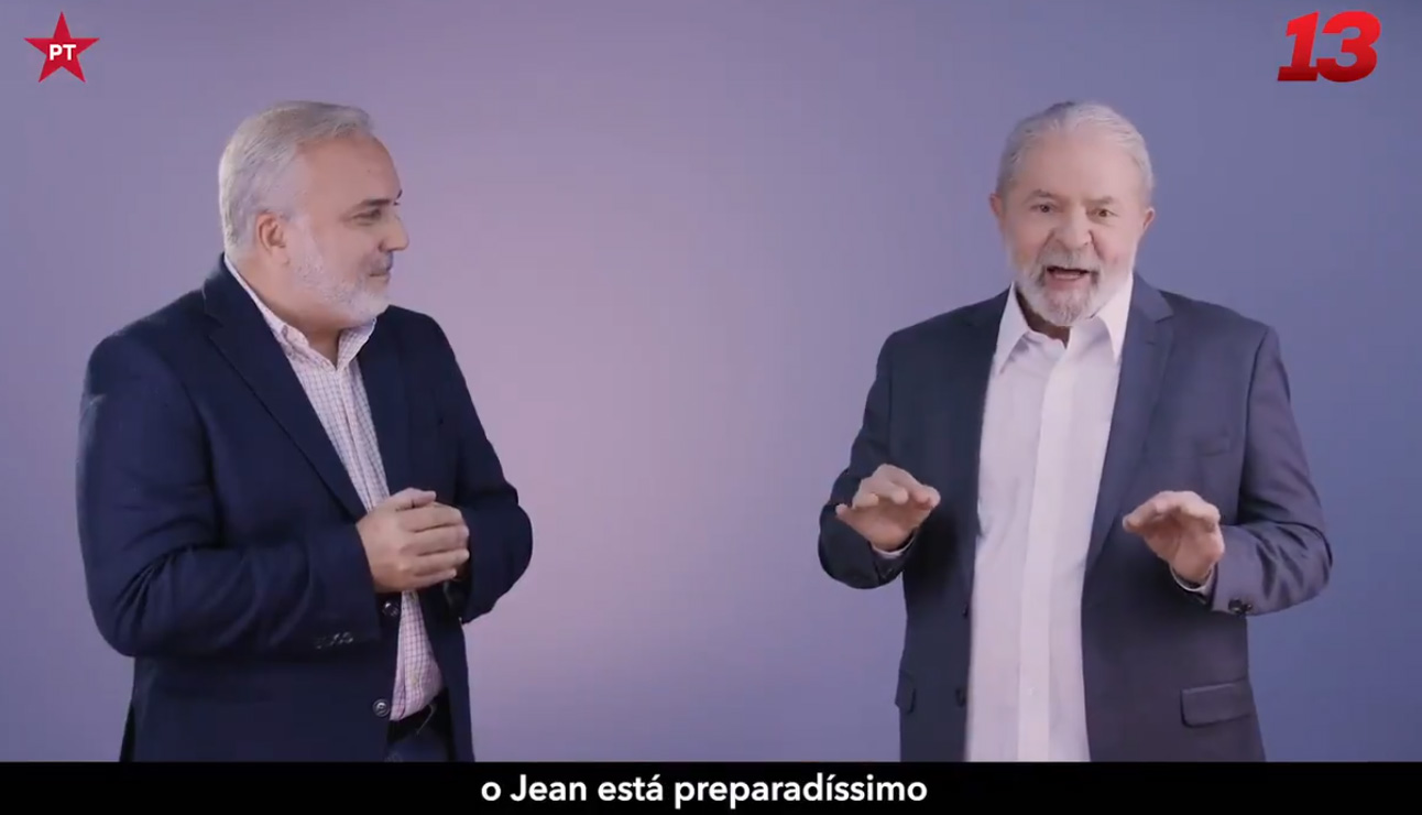 Jean Paul Prates e Lula [fotografo] Reprodução  / Campanha PT Prefeitura de Natal 2020 [/fotografo].