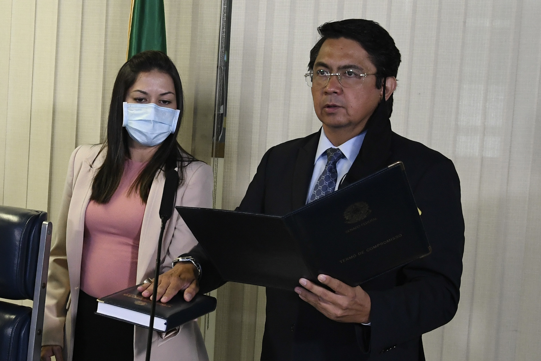 Toma posse o empresário Alexandre Giordano, primeiro suplente do senador Major Olimpio (PSL-SP), que em decorrência da covid-19 [fotografo]Jefferson Rudy/Agência Senado [/fotografo]