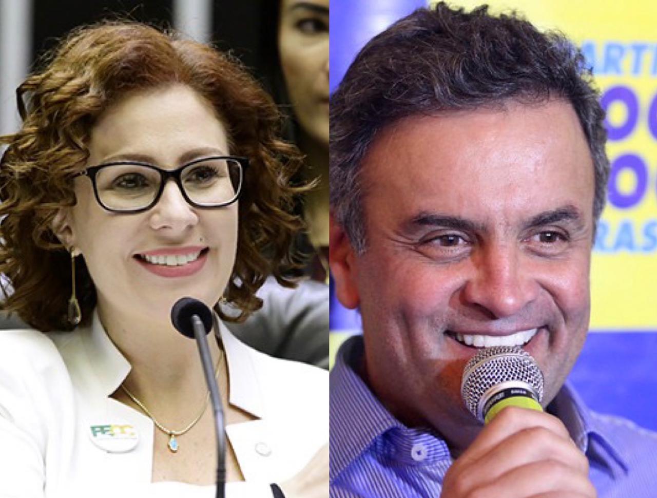 Carla Zambelli e Aécio Neves comandam comissões na Câmara [fotografo] Agência Câmara e PSDB [/fotografo].