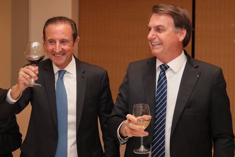 Paulo Skaf, Presidente da Federação de Indústrias do Estado de São Paulo (FIESP), e o Presidente da República, Jair Bolsonaro [fotografo] Isac Nóbrega/ [/fotografo]